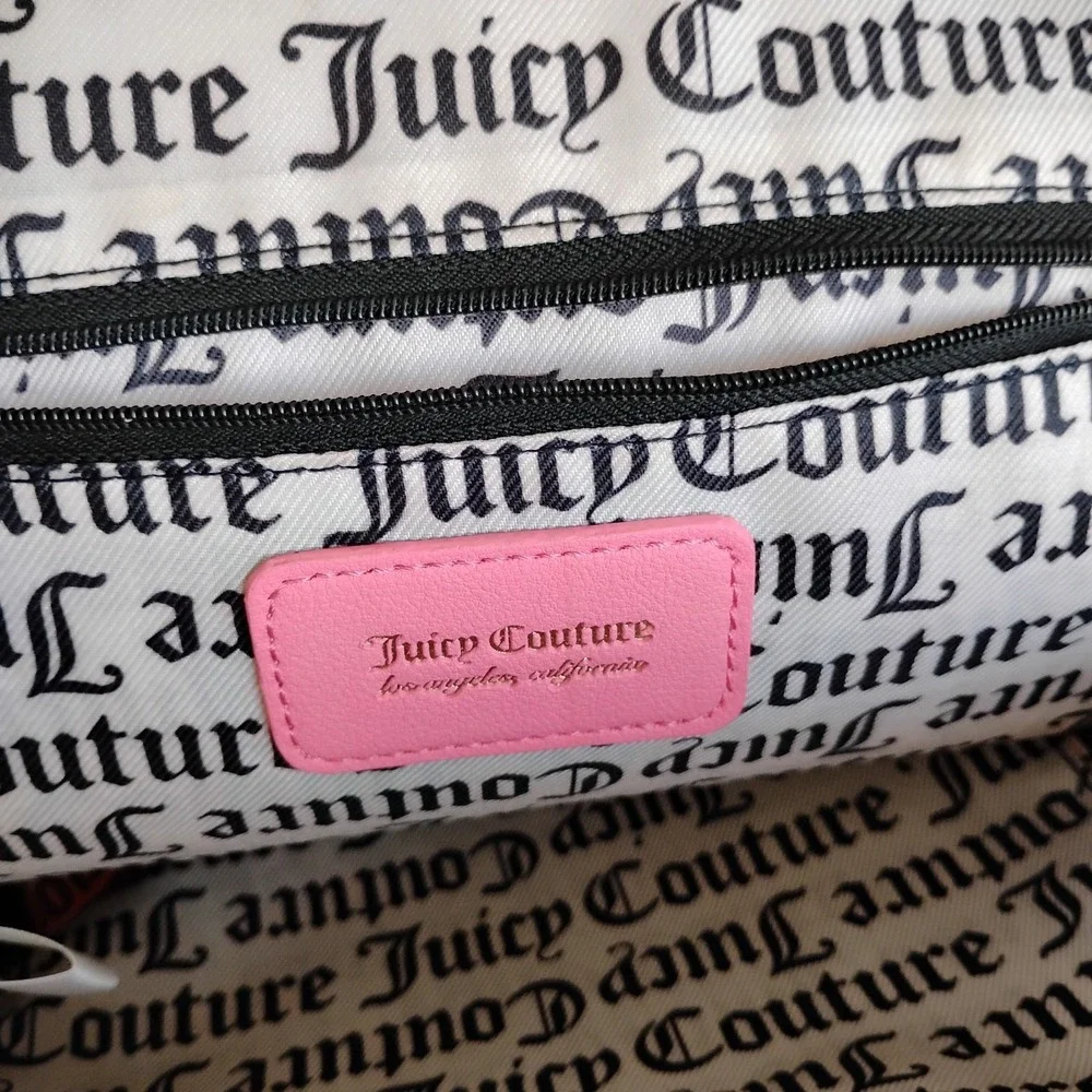 Juicy Couture Bag Velour Rhinestone Bling Mini‎ Backpack Travel Pink